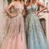 Dresses * | Cinderella Divine C135C Glittered Long Sleeveless Prom Plus Size Dress Clearance