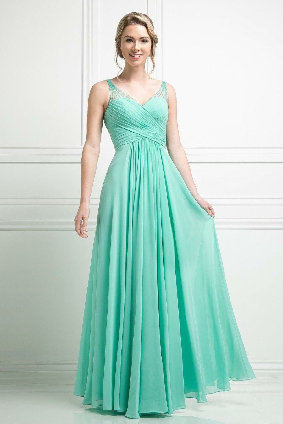 Dresses * | Cinderella Divine Cj214 Formal Long Dress Bridesmaid Excellent