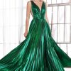 Dresses * | Cinderella Divine 160 Long Metallic Prom Dress Sale Free Delivery