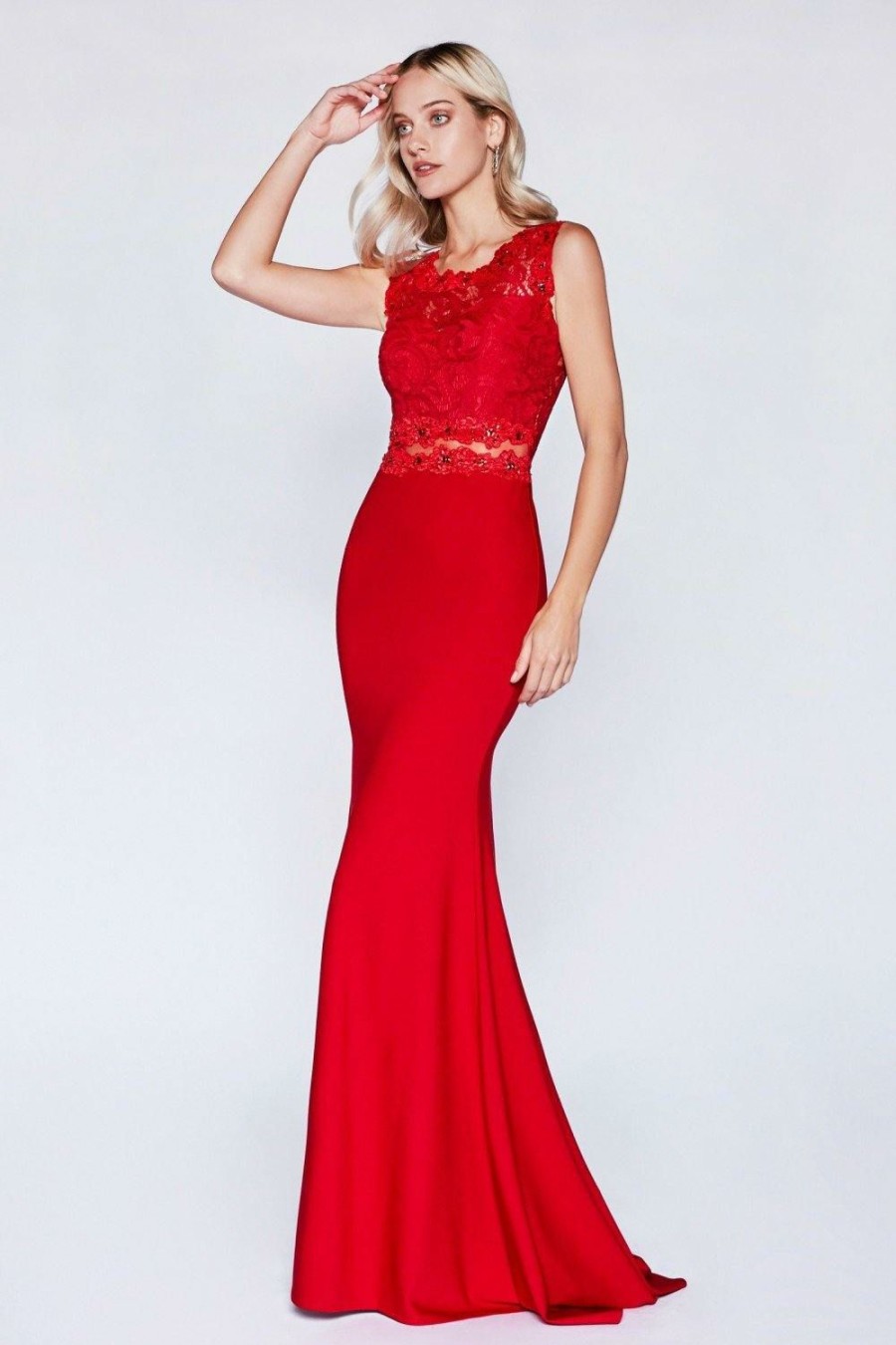 Dresses * | Cinderella Divine Cf115 Formal Fitted Long Dress Evening Gown 100% Guarantee