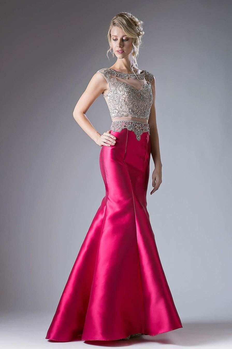 Dresses * | Cinderella Divine Cd8990 Prom Long Cap Sleeve Mermaid Evening Dress Sale Featured