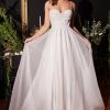 Dresses * | Cinderella Divine Cd253W Spaghetti Strap Wedding Dress Unique Off White