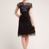 Dresses * | Cinderella Divine Cd1921 Cap Sleeve Short Dress Sale Special Black