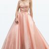 Dresses * | Cinderella Divine Cd9178 Long Sleeveless Prom Dress A-Line Evening Gown Limited Edition Blush