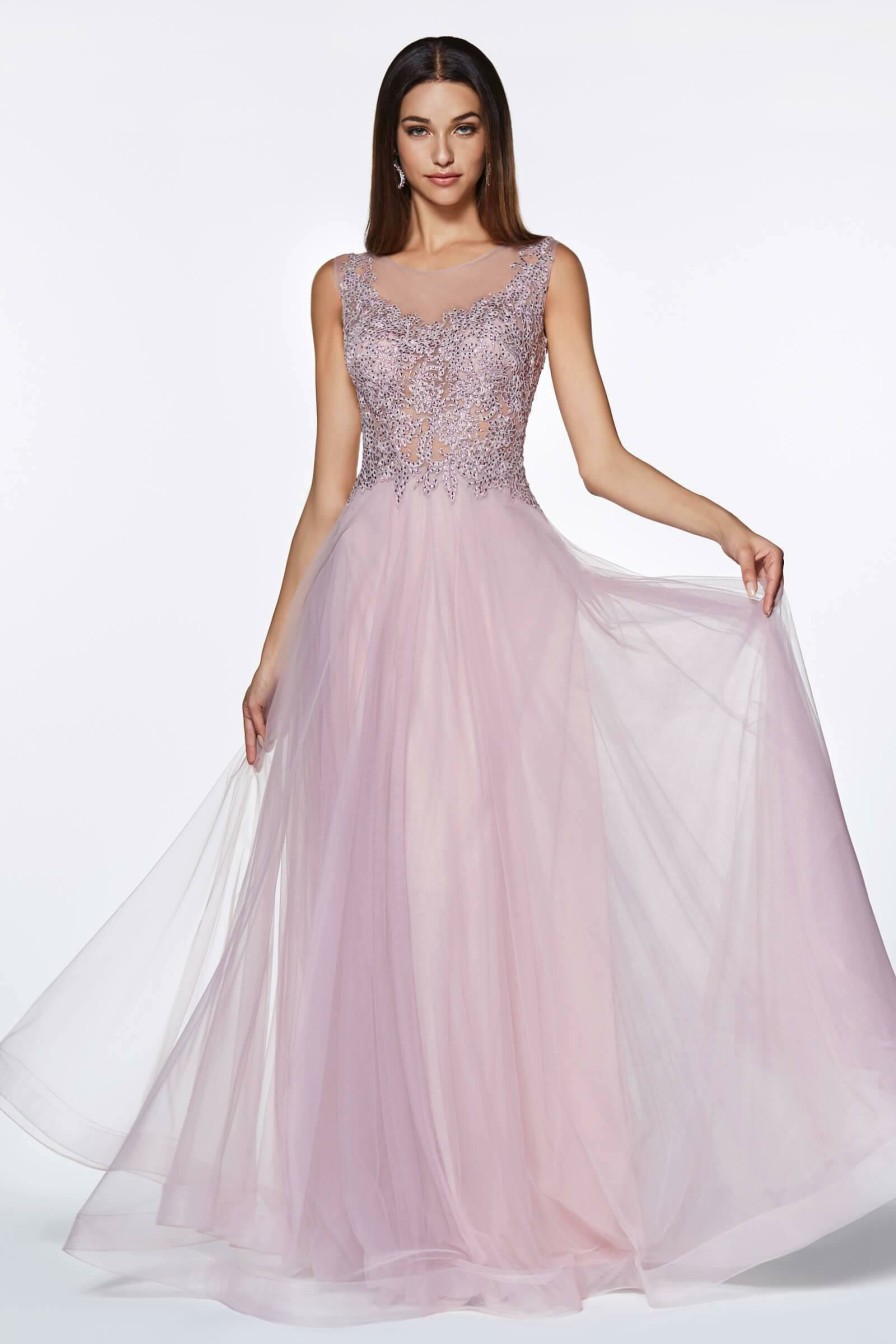 Dresses * | Cinderella Divine Cd0136 Prom Long Dress Formal Sale Hot Sell Mauve