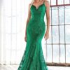 Dresses * | Cinderella Divine Cb049 Long Formal Prom Dress Sale Discount Store Emerald