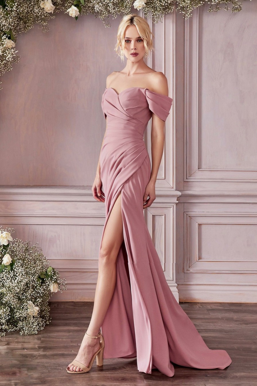 Dresses * | Cinderella Divine Kv1057 Formal Long Off Shoulder Prom Dress Sale New Arrivals