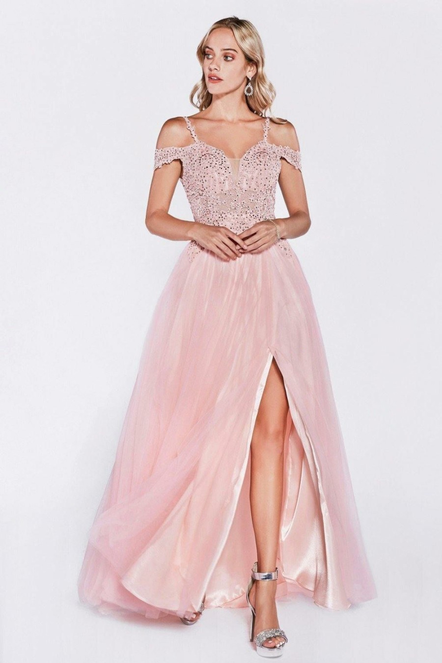 Dresses * | Cinderella Divine Cd0138 Prom Long Dress Off Shoulder Evening Gown Latest