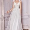 Dresses * | Cinderella Divine Cd971W Sleeveless Long Tulle Wedding Dress Shop Off White