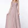 Dresses * | Cinderella Divine Cd7471 Long Bridesmaids Spaghetti Strap Formal Dress Large Choice