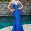 Dresses * | Cinderella Divine S413 Spaghetti Strap Prom Dress Tendy Style Royal