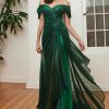 Dresses * | Cinderella Divine Cd878 Off Shoulder Formal Dress Sale Best Quality