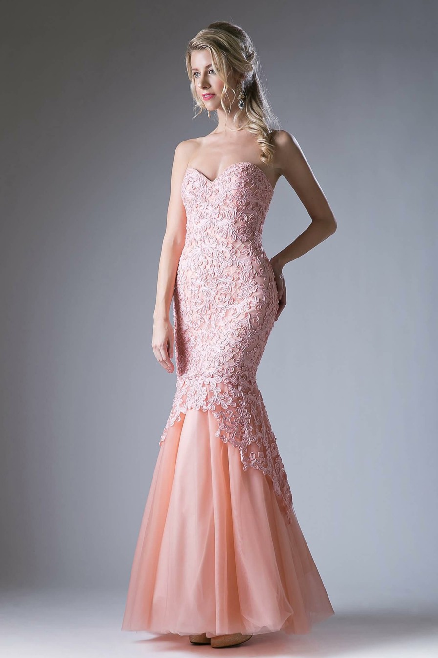 Dresses * | Cinderella Divine Kc1701 Long Formal Mermaid Prom Ball Gown Clearance