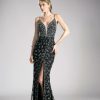 Dresses * | Cinderella Divine Cz0012 Prom Long Formal Dress Online Sales Black