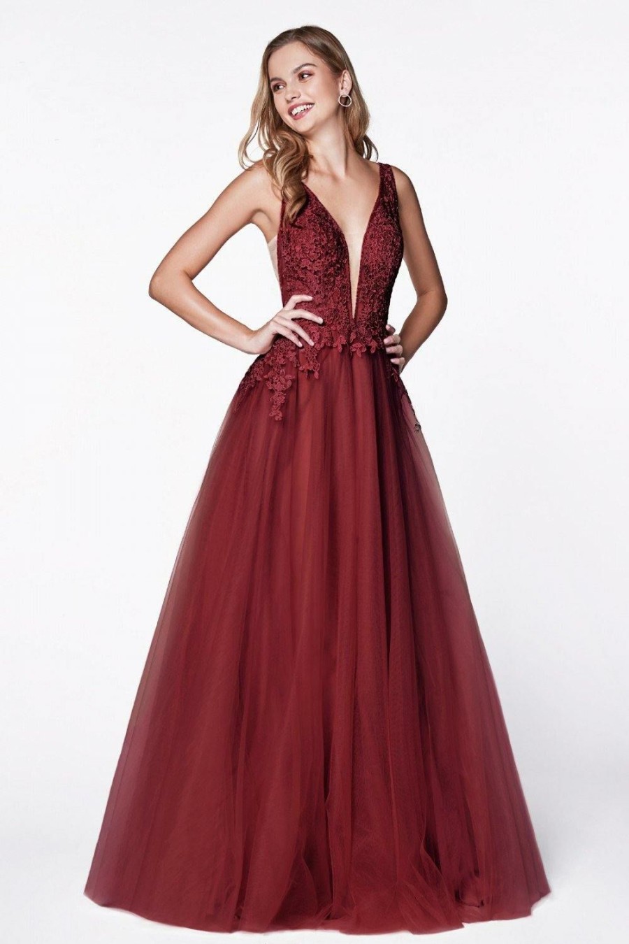 Dresses * | Cinderella Divine Cj511 Long Sleeveless Evening Gown Formal Dress Special Offers