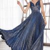 Dresses * | Cinderella Divine Ch211 Long Glitter Prom Dress Sale Sale Online