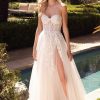 Dresses * | Cinderella Divine Cb065W Long A-Line Bridal Gown Gift Selection Off White