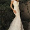 Dresses * | Cinderella Divine C57W Embellished Mermaid Feather Bridal Gown Top Sellers Off White