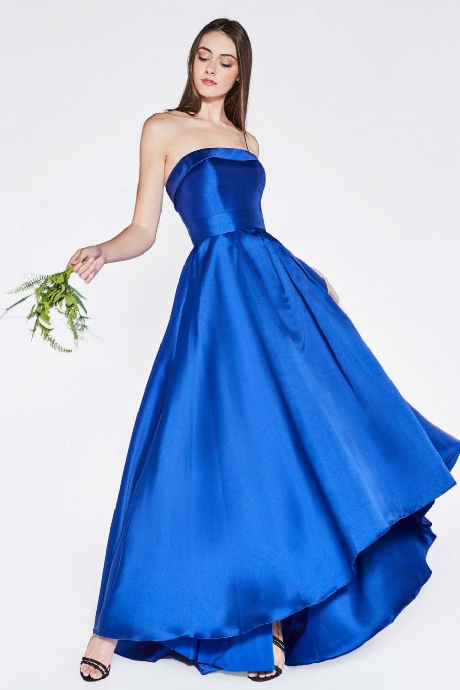 Dresses * | Cinderella Divine Cd5277 Strapless Long Prom Dress Evening Gown Lower Prices