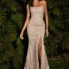 Dresses * | Cinderella Divine Cb089 Strapless Sexy Prom Long Dress Exquisite Gifts Mauve