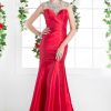 Dresses * | Cinderella Divine Cj221 Long Formal Prom Dress Cheaper Red