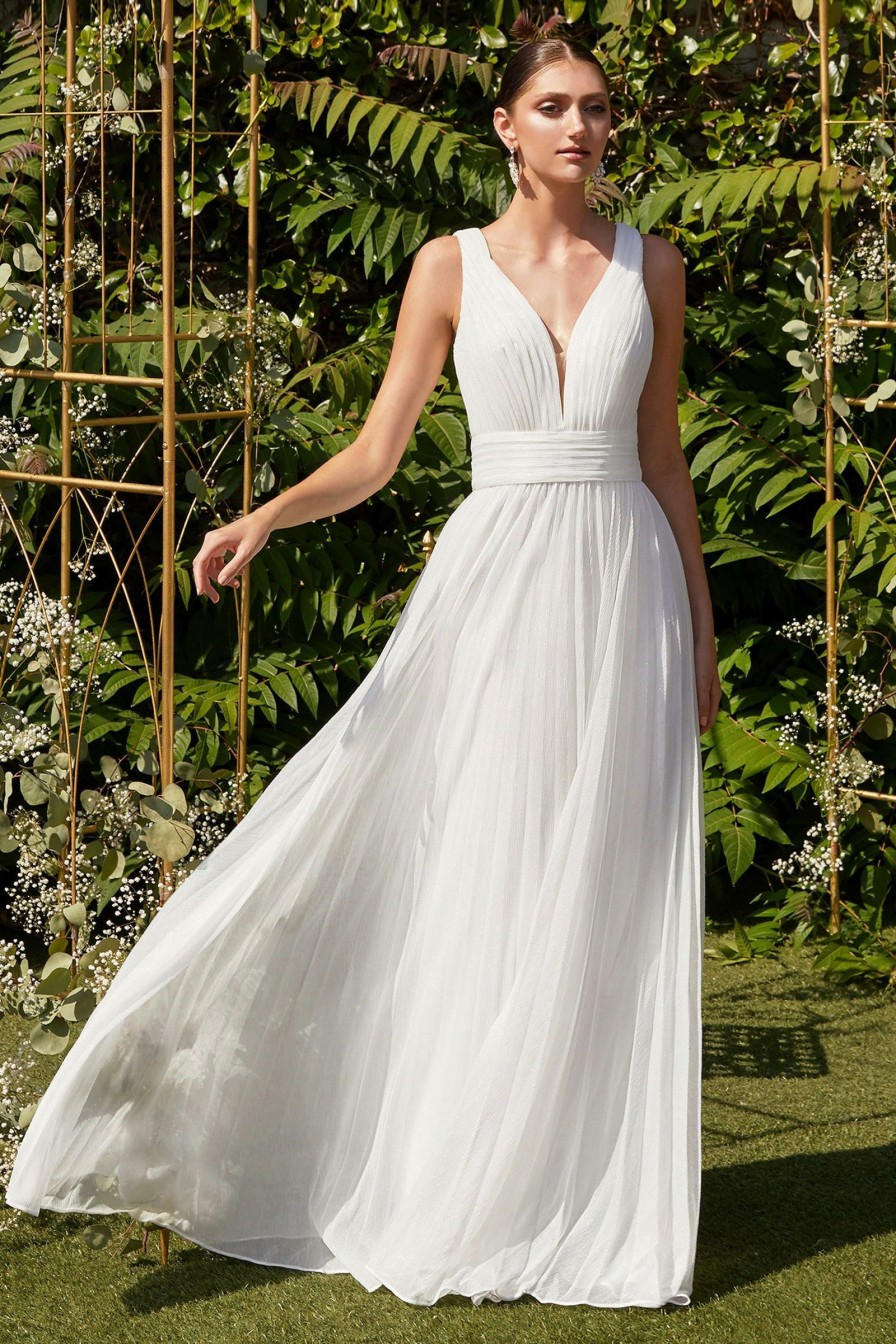 Dresses * | Cinderella Divine Ut261 Long White Wedding Dress Shop Off White