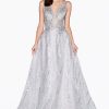 Dresses * | Cinderella Divine Cd46 Long Formal Sleeveless Evening Prom Ball Gown Exquisite Gifts Silver