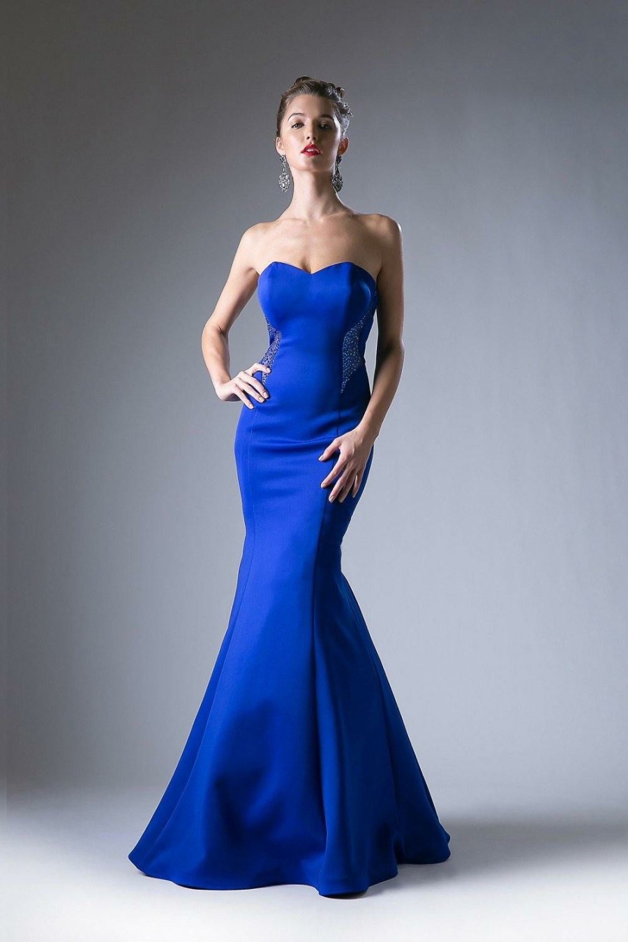 Dresses * | Cinderella Divine P201 Prom Long Formal Dress Cheap Royal