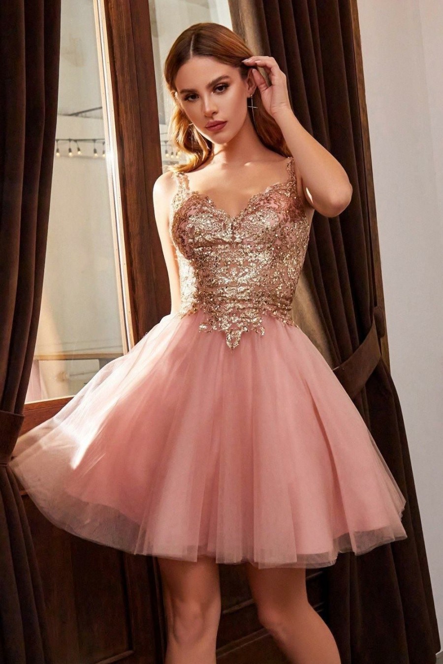 Dresses * | Cinderella Divine Cd9239 Short Prom Dress Cocktail Discount Online