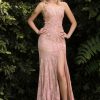 Dresses * | Cinderella Divine Cd967 Formal Floral Long Evening Gown Premium