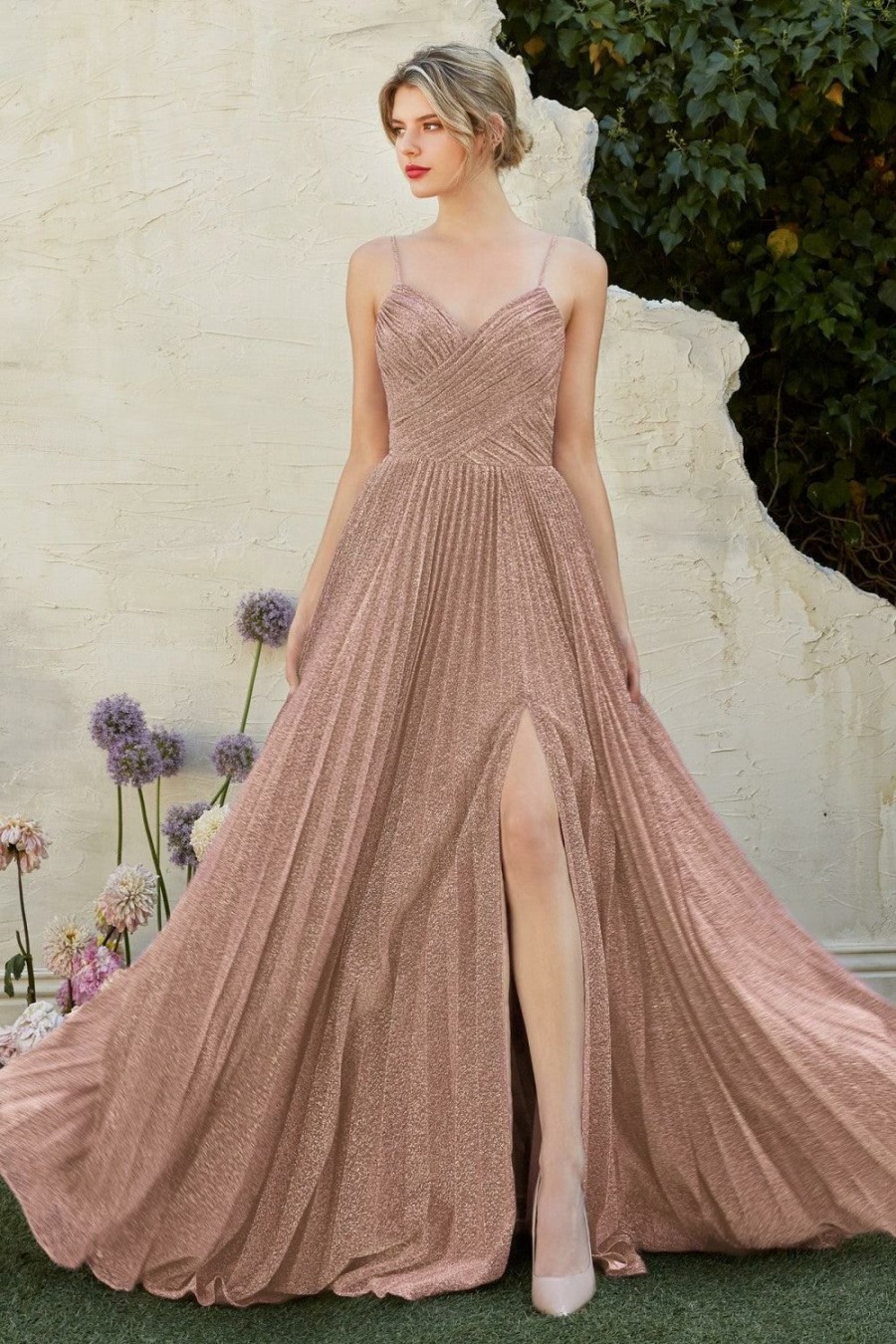 Dresses * | Cinderella Divine Cj534 Sexy Long Prom Dress With High Slit Online Sales