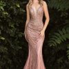 Dresses * | Cinderella Divine Cd935 Sparkling Long Formal Prom Dress Lower Prices