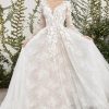 Dresses * | Cinderella Divine A1067W Long Sleeve Wedding Dress Best Price Off White-Nude