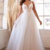 Dresses * | Cinderella Divine Cd0154W A-Line Long Tulle Wedding Dress Gift Selection Off White