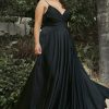 Dresses * | Cinderella Divine Cd7485C Spaghetti Strap Long Prom Dress Sale Reliable Quality