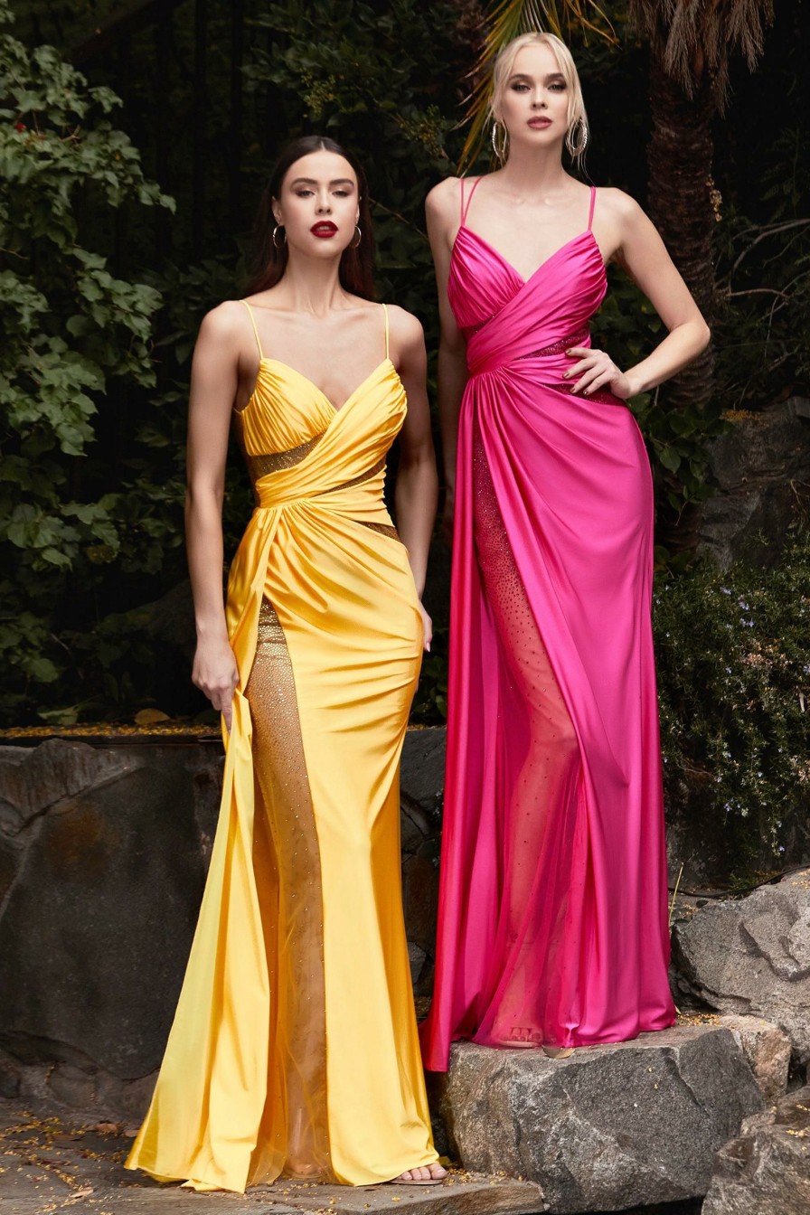 Dresses * | Cinderella Divine S410 Sexy Spaghetti Strap Long Prom Dress Promotion