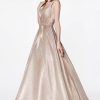 Dresses * | Cinderella Divine Cb0029 Prom Long Glitter Dress Typical Style Champagne