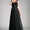 Dresses * | Cinderella Divine Et320 Long V Neck Prom Dress Bridesmaid Gown Less Expensive