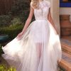 Dresses * | Cinderella Divine A1066 Two-In-One A Line Wedding Gown Good Quality Off White-Nude