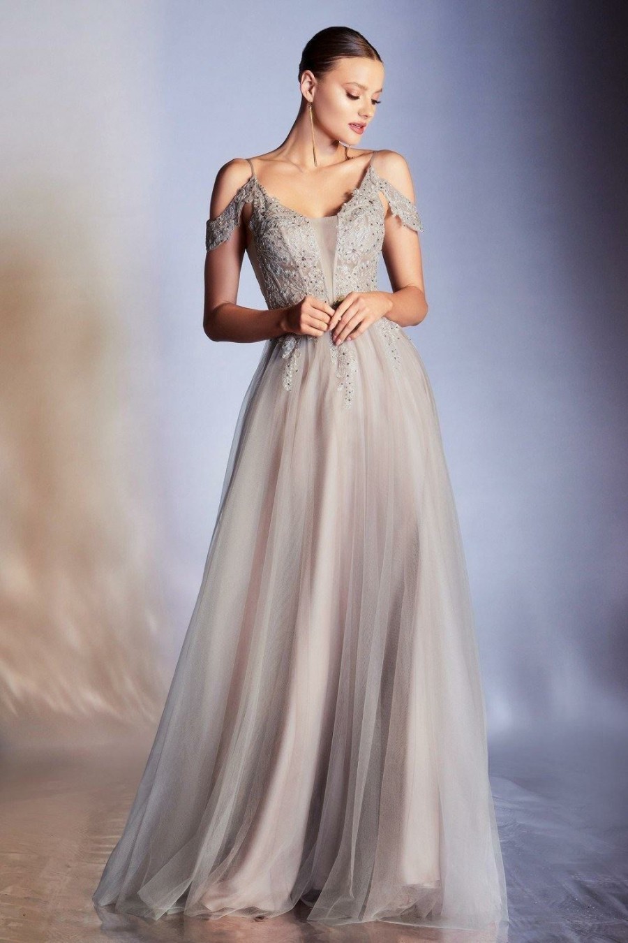 Dresses * | Cinderella Divine S407 Prom Long Layered Tulle Dress Excellent Quality Multi