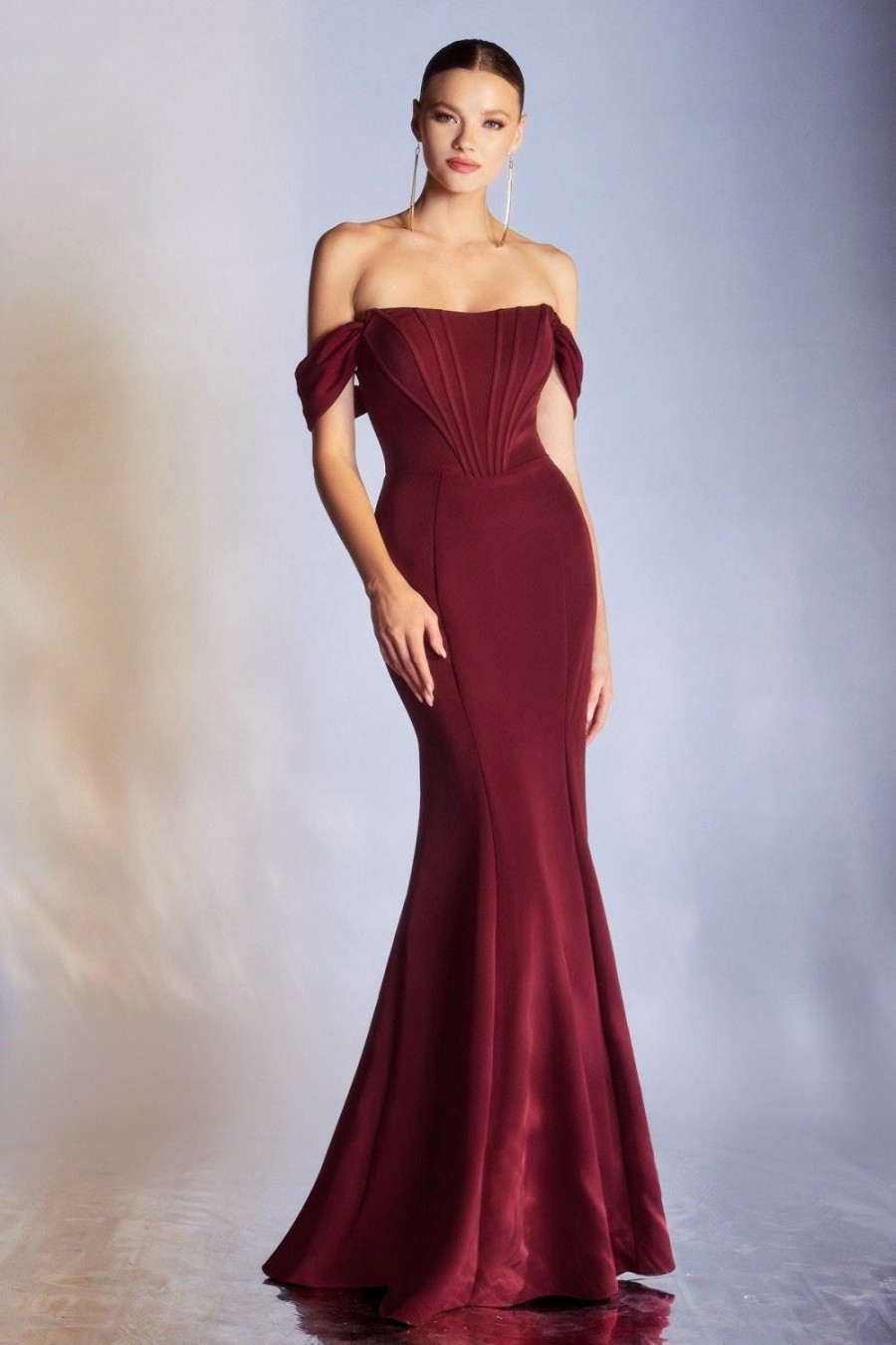 Dresses * | Cinderella Divine Cd223 Classic Strapless Prom Long Dress Unique