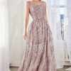 Dresses * | Cinderella Divine Cr852 Prom Sleeveless Dress Long Formal Gown Lower Prices Mauve