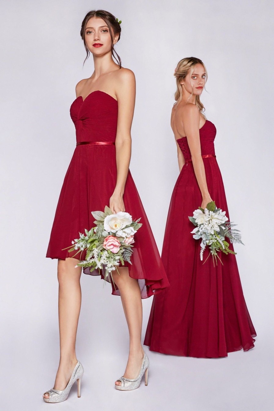 Dresses * | Cinderella Divine Cd7455 Bridesmaids Long Formal Strapless Prom Dress New Arrivals